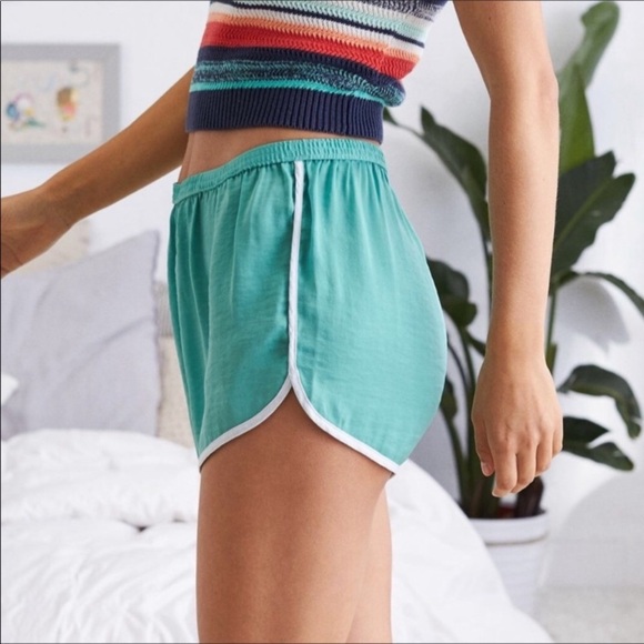 Aerie green satin track short size medium - Picture 9 of 9